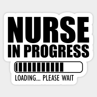 Nurse in progress loading Sticker